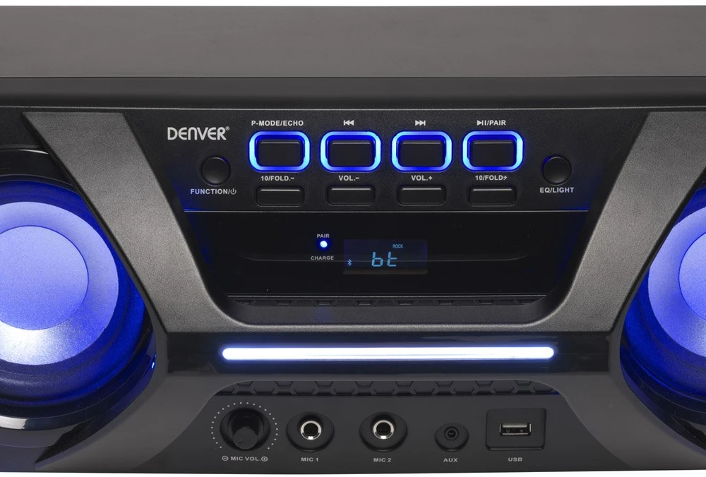 Dėklas Nešiojamas stereo garsiakalbis Denver BTB-410NR, juodas