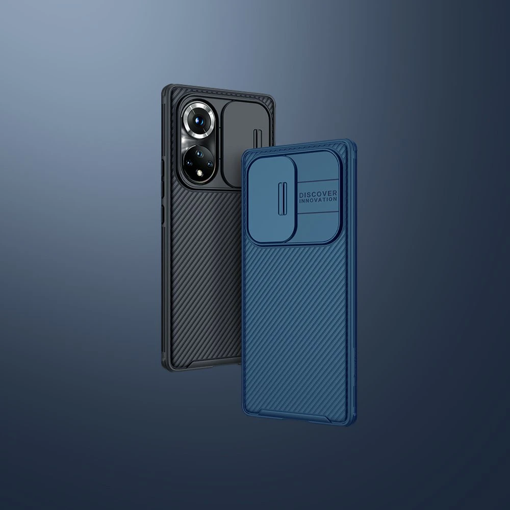 Dėklas Nillkin CamShield Pro korpusas Šarvuotas korpuso dangtelis Fotoaparato apsauga Honor 50 Pro Juodas