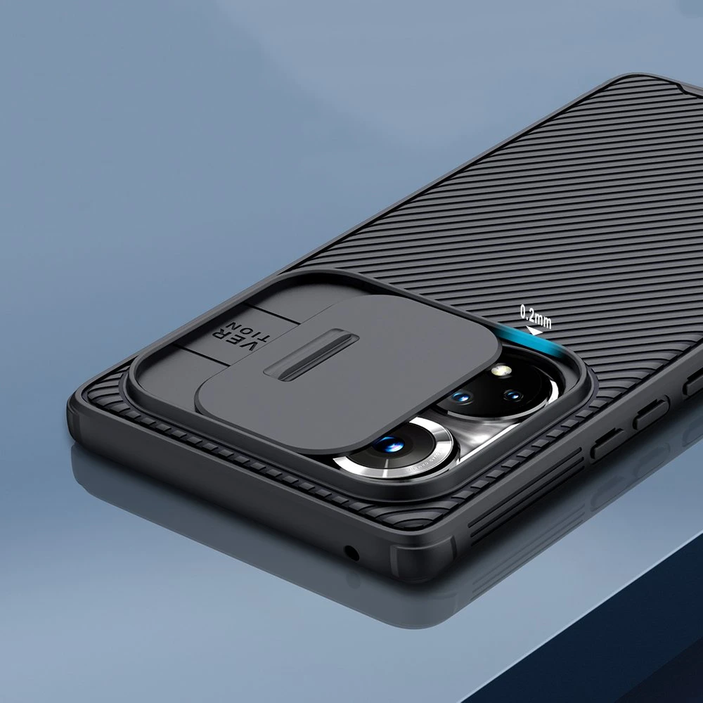 Dėklas Nillkin CamShield Pro korpusas Šarvuotas korpuso dangtelis Fotoaparato apsauga Honor 50 Pro Juodas