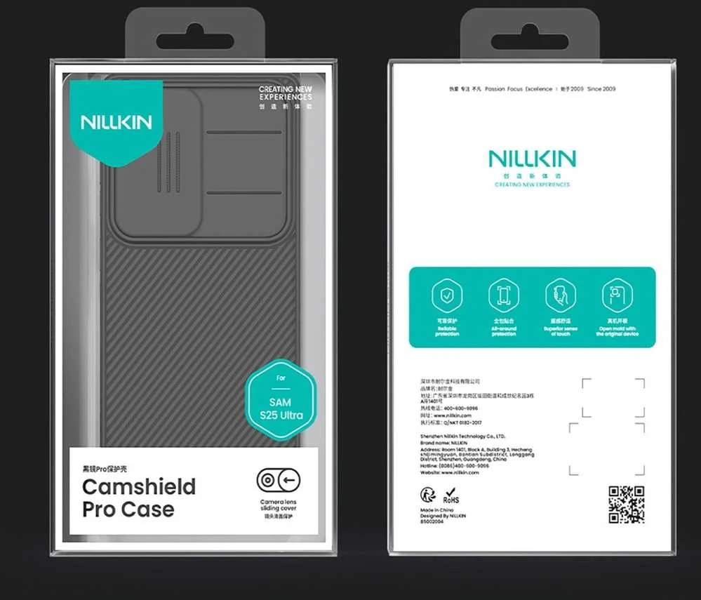 Dėklas Nillkin CamShield Pro su kamerų apsauga, juodas