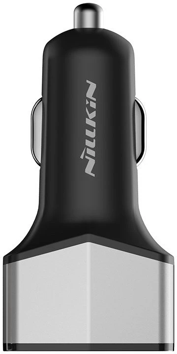 Dėklas Nillkin Celerity automobilinis įkroviklis - 2x USB-A + 1x USB-C, 32W sidabro spalvos