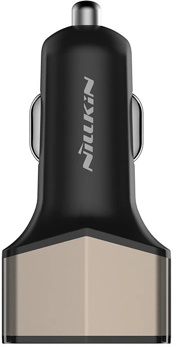 Dėklas Nillkin Celerity automobilinis įkroviklis - 2x USB-A + 1x USB-C, 32W aukso spalvos