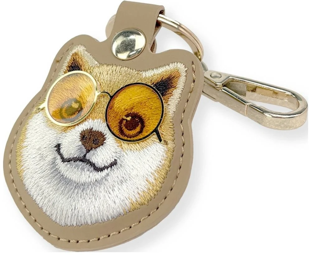Dėklas locatorr Nimmy Glasses Cool Dog rudos spalvos