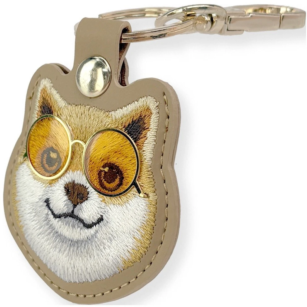 Dėklas locatorr Nimmy Glasses Cool Dog rudos spalvos