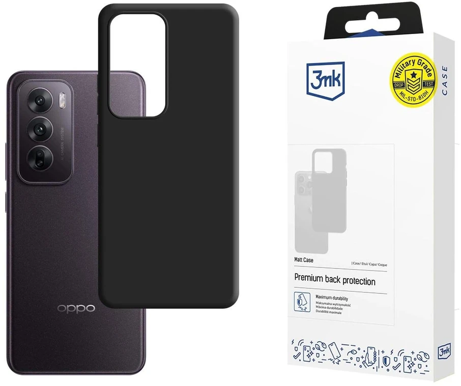 Nezatříděno 3MK Matt Dėklas Oppo Reno 12 juodos spalvos