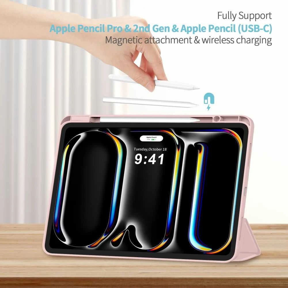 Tech-Protect SC Pen Case for iPad Pro 13” 7 / 8 / 2024-2025 - Rožinė