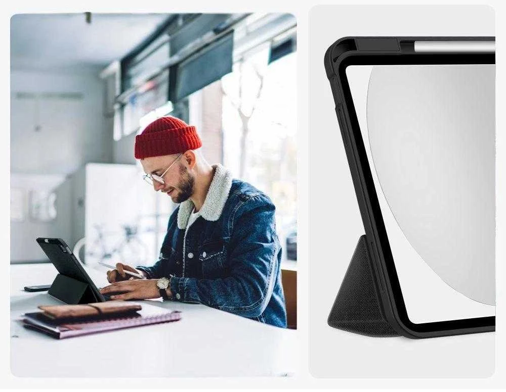 „Tech-Protect SC Pen Canvas“ dėklas iPad 10.9 colio planšetiniam kompiuteriui, 10 / 2022 / 11 colio planšetiniam kompiuteriui, 11 / 2025 - juodas