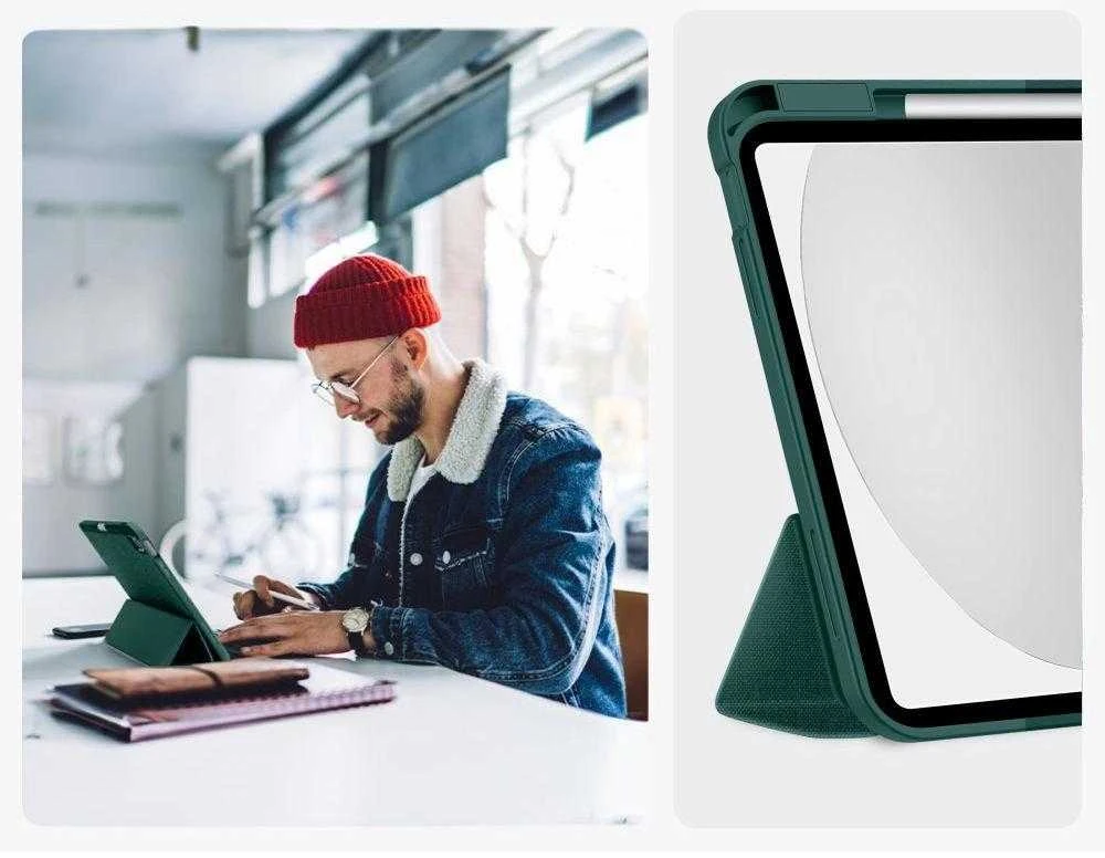 „Tech-Protect SC Pen Canvas“ dėklas iPad 10.9 colio planšetiniam kompiuteriui, 10 / 2022 / 11 colio planšetiniam kompiuteriui, 11 / 2025 - žalias