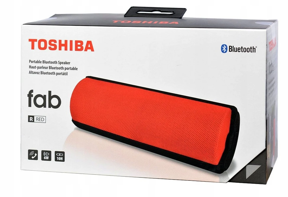 Dėklas Raudonas „Bluetooth“ garsiakalbis Toshiba Fab TY-WSP70