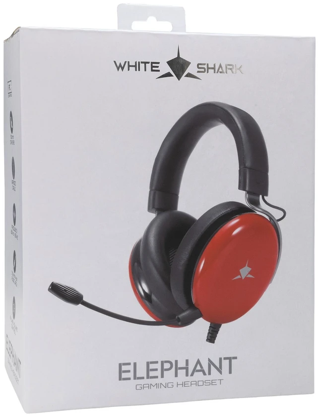 Dėklas Raudonos žaidimų ausinės Baltas Shark Elephant GH-2540