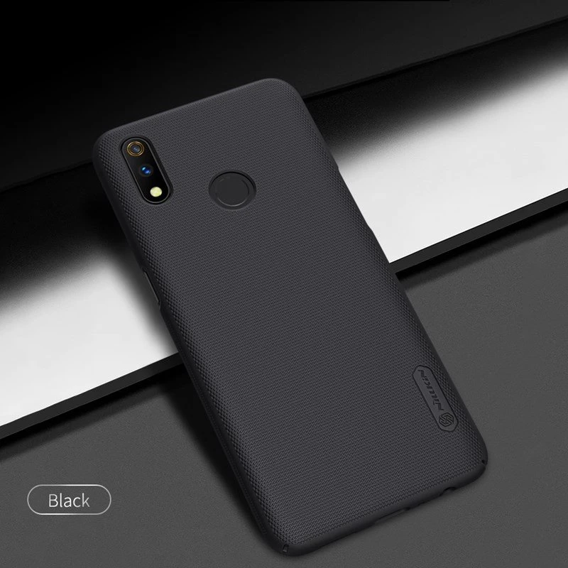 Nillkin Super Frosted Shield - dėklas skirtas Realme 3 Pro Realme X Lite juodos spalvos