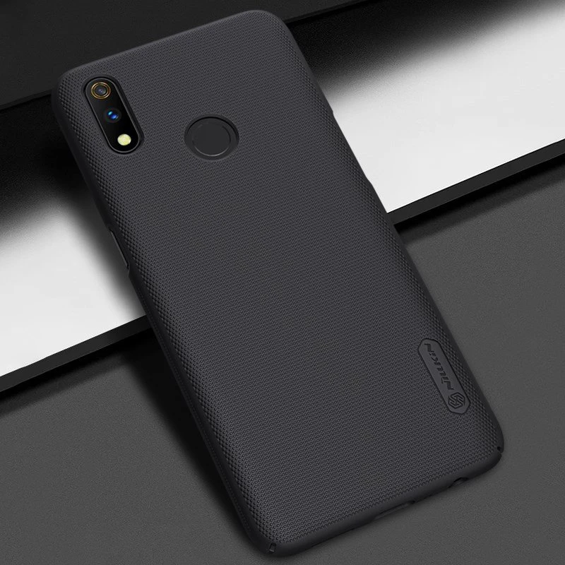 Nillkin Super Frosted Shield - dėklas skirtas Realme 3 Pro Realme X Lite juodos spalvos