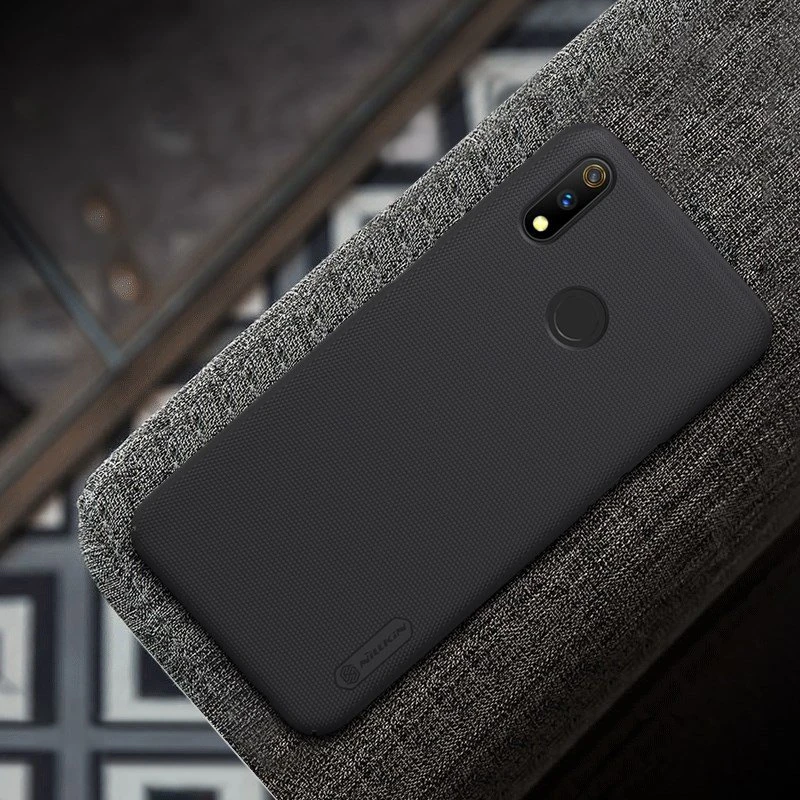 Nillkin Super Frosted Shield - dėklas skirtas Realme 3 Pro Realme X Lite juodos spalvos