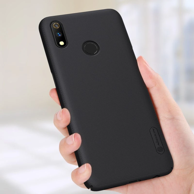 Nillkin Super Frosted Shield - dėklas skirtas Realme 3 Pro Realme X Lite juodos spalvos