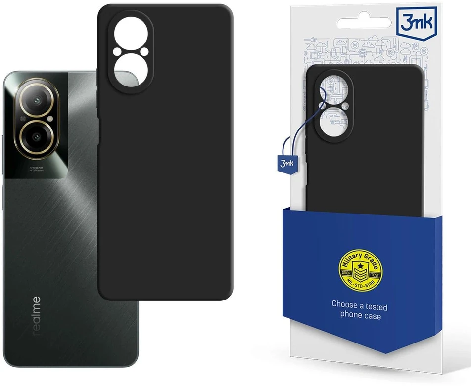 3mk Matt Realme C67 - dėklas telefonui juodos spalvos