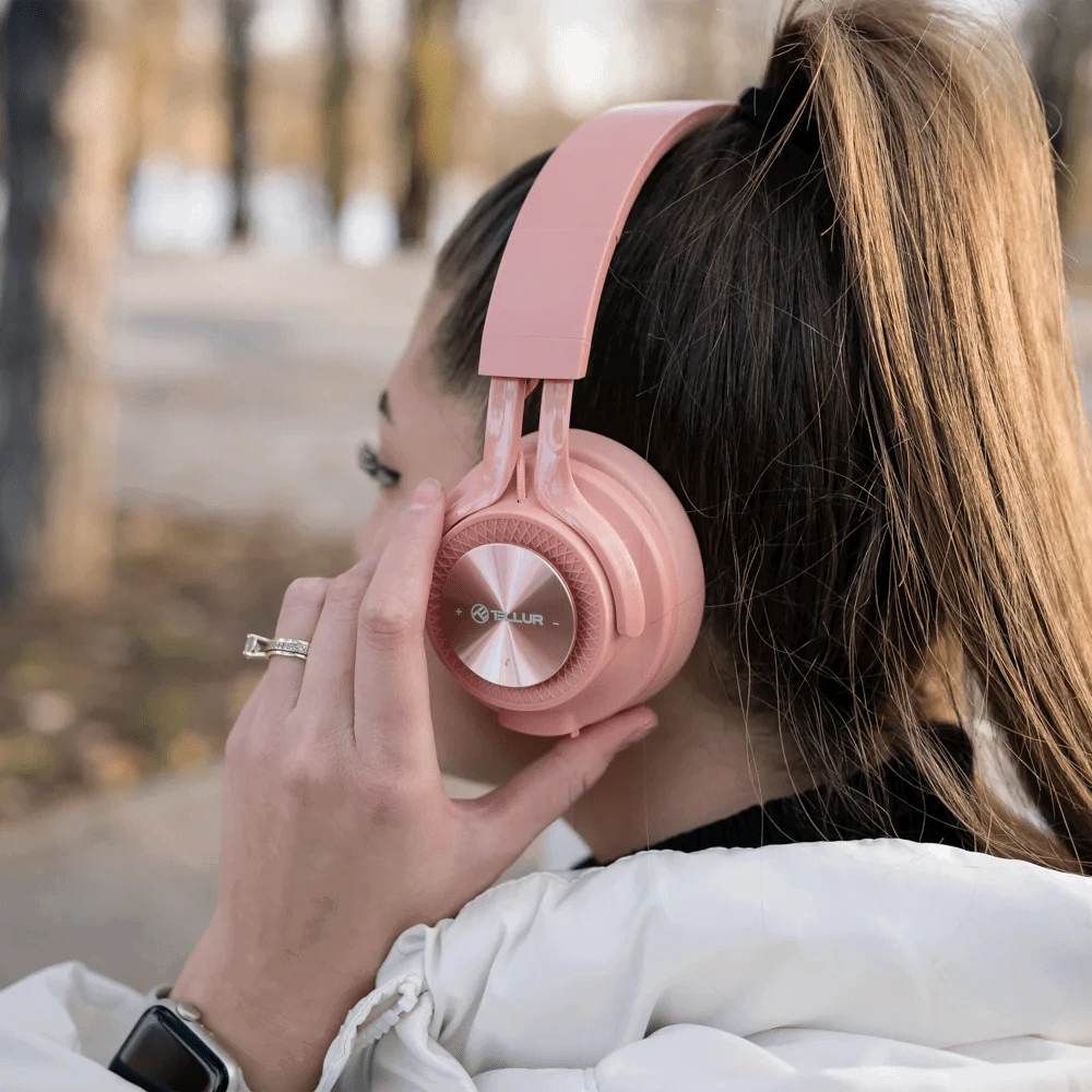 Dėklas Rožinės Tellur Feel Bluetooth ausinės