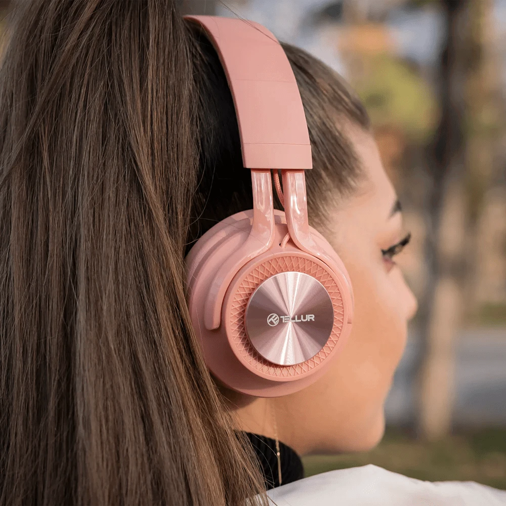 Dėklas Rožinės Tellur Feel Bluetooth ausinės