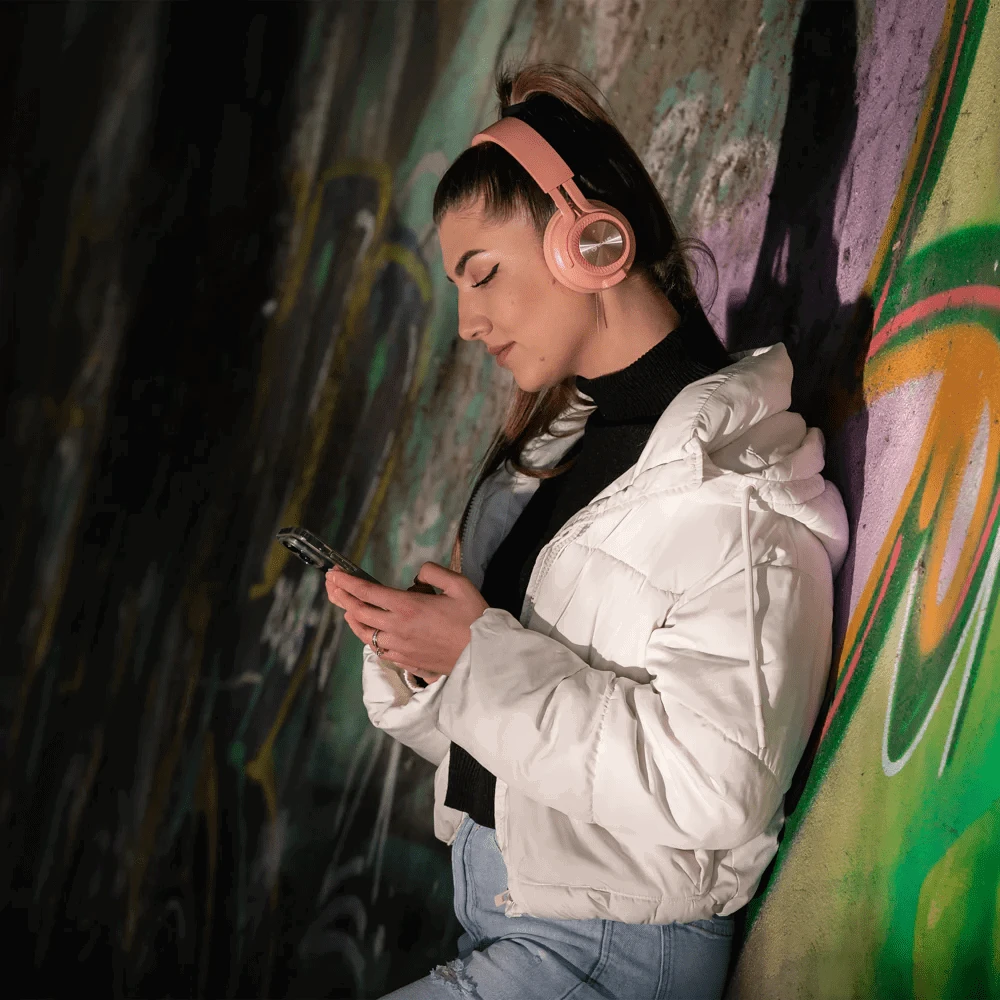 Dėklas Rožinės Tellur Feel Bluetooth ausinės