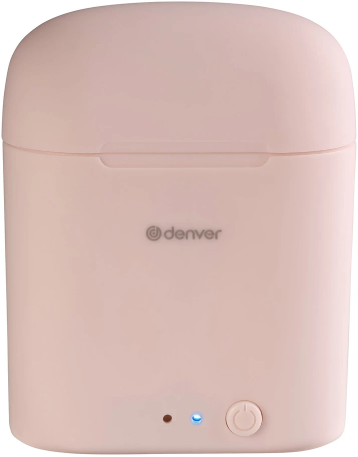 Dėklas Rožinės tikrai belaidės Bluetooth ausinės Denver TWE-46 su mikrofonu