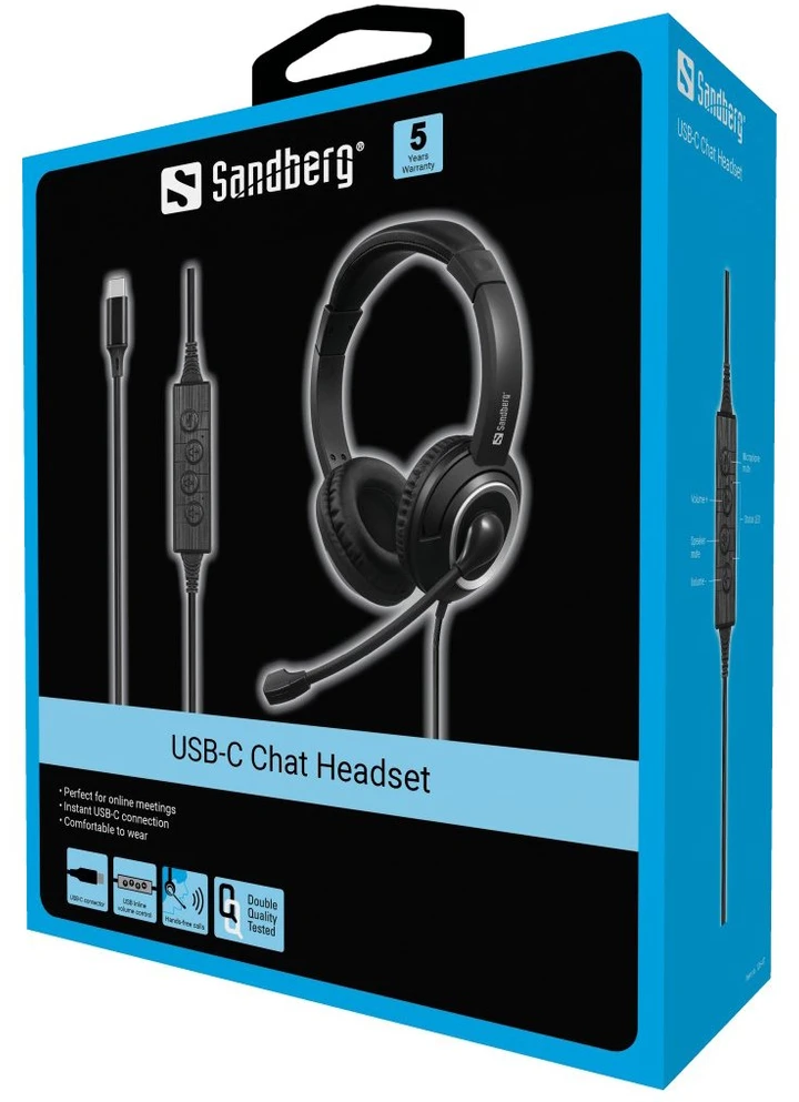 Dėklas Sandberg USB-C pokalbių ausinės