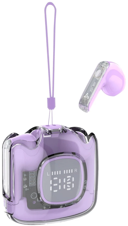 Dėklas Sbox EB-TWS148 Violetinė belaidės į ausį įdedamos ausinės