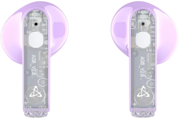 Sbox EB-TWS148 violetinės ausinės su permatomu korpusu