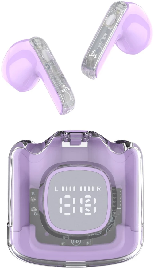 Dėklas Sbox EB-TWS148 Violetinė belaidės į ausį įdedamos ausinės