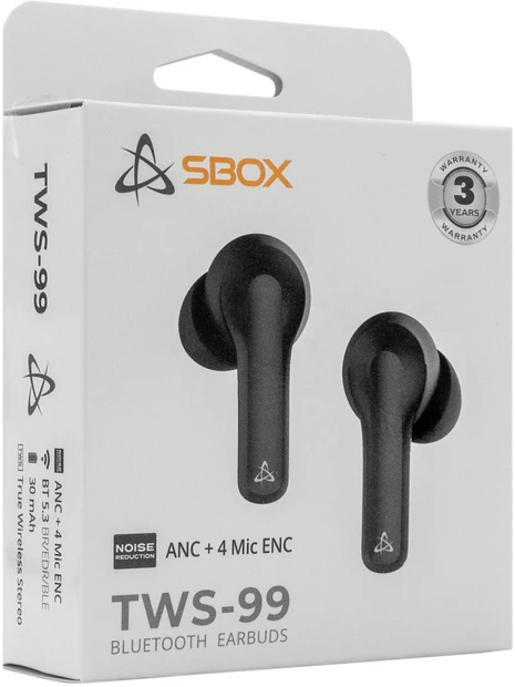 Sbox EB-TWS99 Bluetooth ausinės, juodos