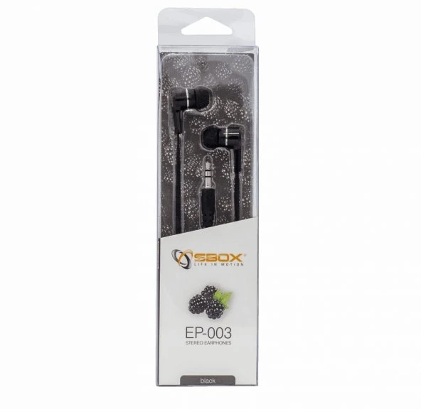 Ausinės Sbox Technology Sbox EP-003B juodos spalvos