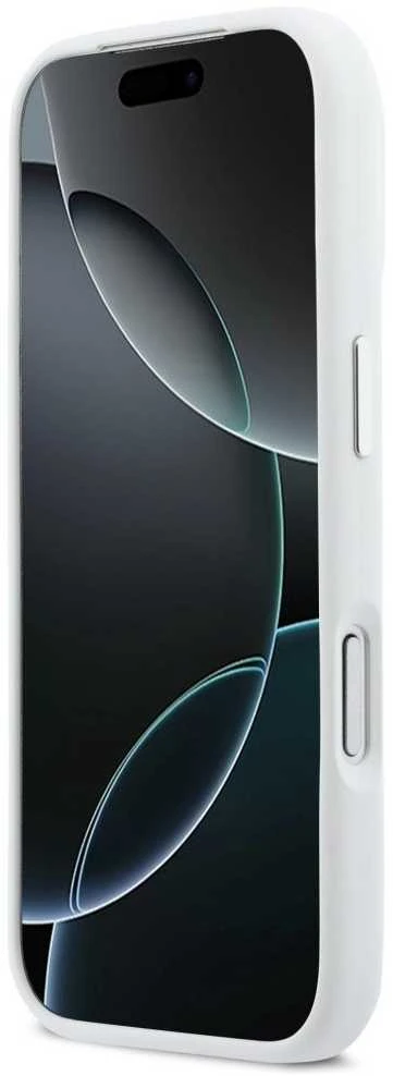 BMW M Silicon Horizontal Line MagSafe dėklas Apple iPhone 17 Pro baltos spalvos