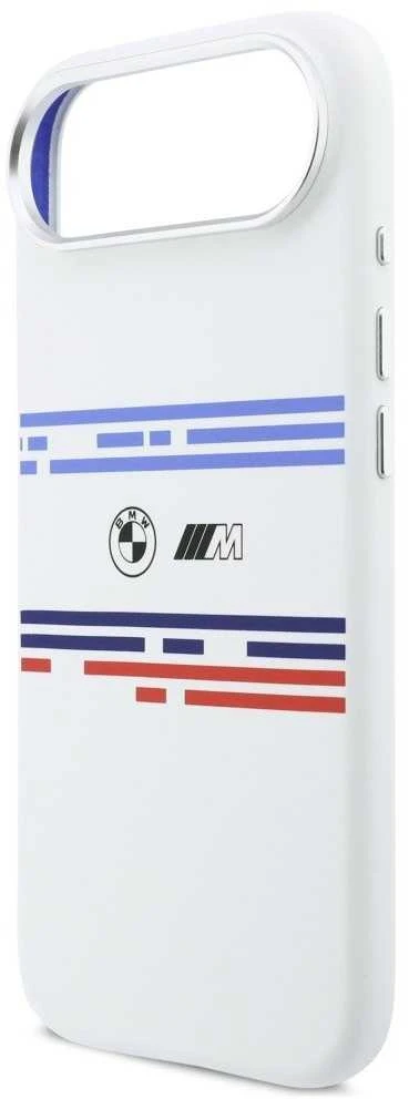 BMW M Silicon Horizontal Line MagSafe dėklas Apple iPhone Air baltos spalvos