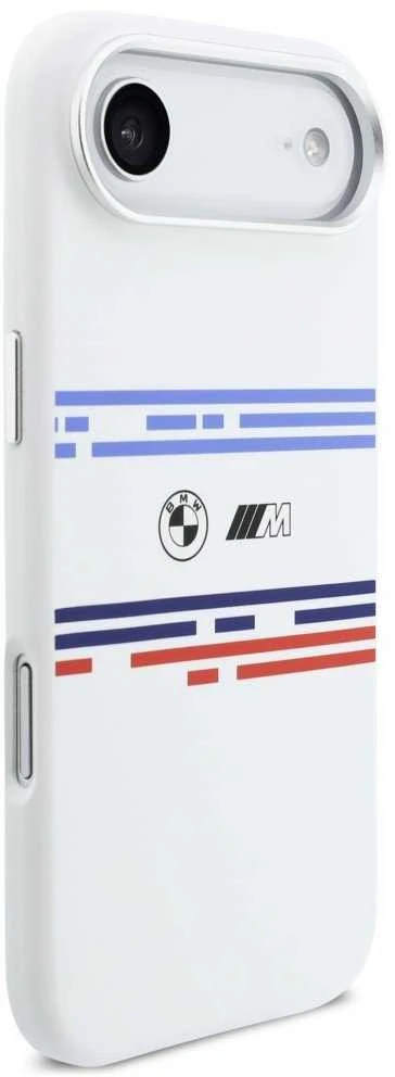BMW M Silicon Horizontal Line MagSafe dėklas Apple iPhone Air baltos spalvos