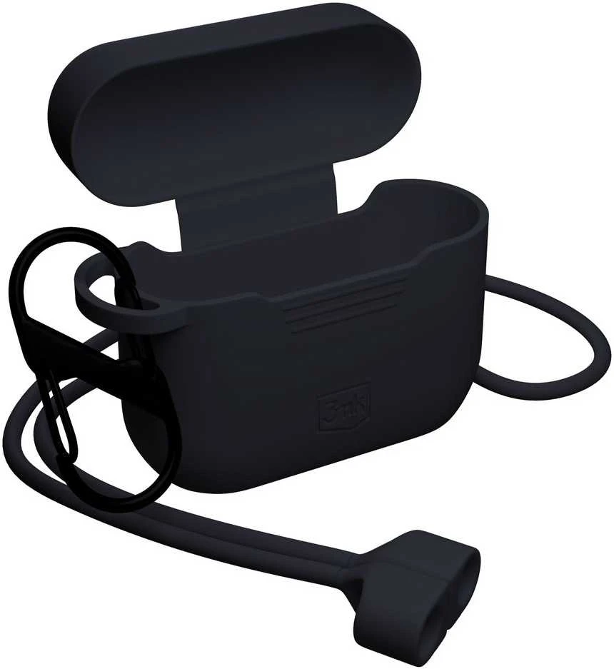 Nezatříděno 3Mk apsauginis 3mk silikoninis AirPods dėklas, skirtas AirPods Pro 3 - Juodas