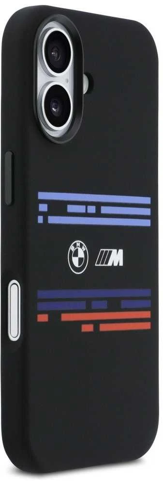 BMW M Silicon Horizontal Line MagSafe dėklas Apple iPhone 17 juodos spalvos