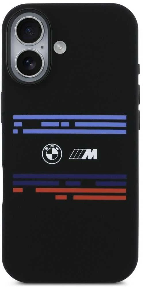 BMW M Silicon Horizontal Line MagSafe dėklas Apple iPhone 17 juodos spalvos