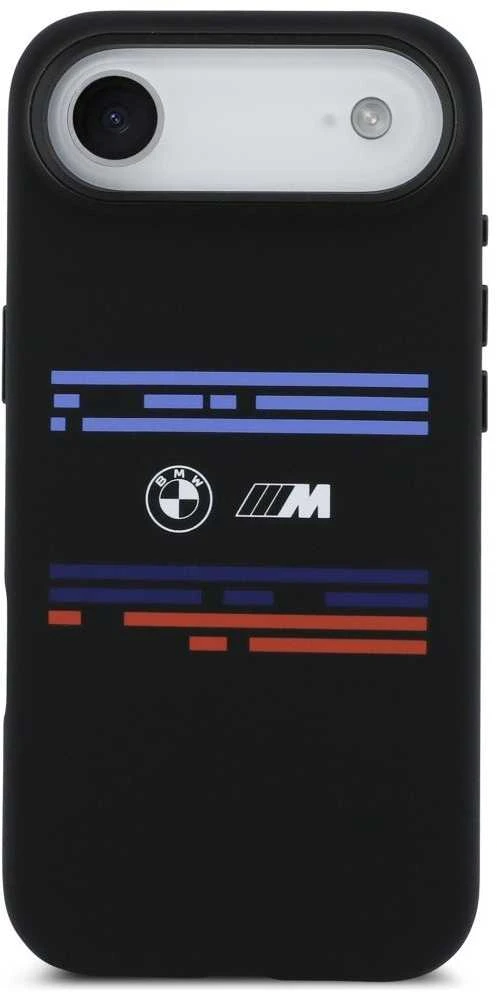 BMW M Silicon Horizontal Line MagSafe dėklas Apple iPhone Air juodos spalvos