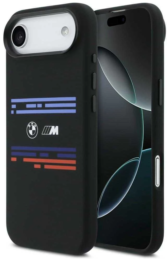 BMW M Silicon Horizontal Line MagSafe dėklas Apple iPhone Air juodos spalvos