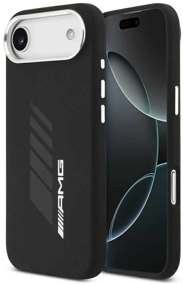 Mercedes AMG Silicone Oversize Rhombs MagSafe dėklas Apple iPhone Air juodos spalvos
