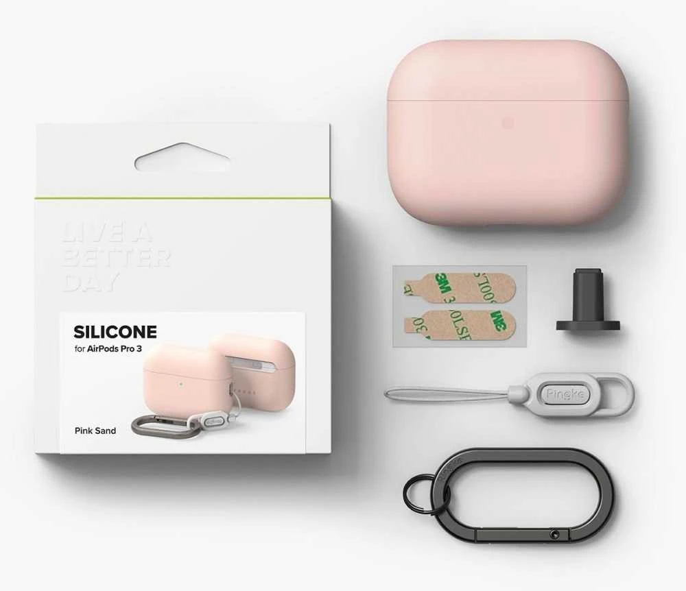 Dėklas Ringke AirPods Pro 3 Case Silicone Rožinė Sand
