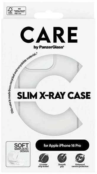Panzer Glass CARE by PanzerGlass X-Ray Soft Basic Apple iPhone 16 Pro 6.3" dėklas telefonui skaidrus/Transparent 1442