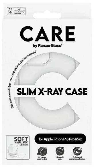 Panzer Glass CARE by PanzerGlass X-Ray Soft Basic Apple iPhone 16 Pro Max 6.9" dėklas telefonui skaidrus/Transparent 1444