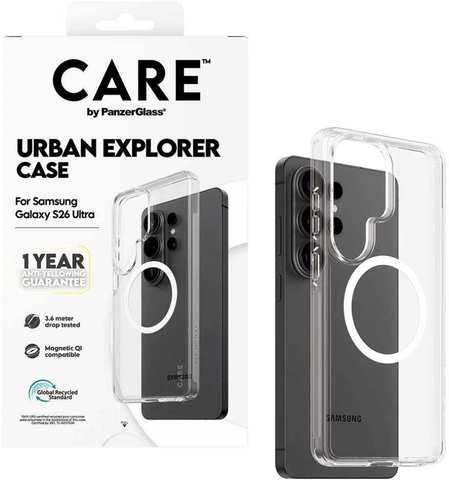 Panzer Glass Dėklas skaidrus, Qi suderinamas – CARE by PanzerGlass