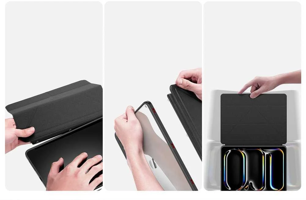 DUX DUCIS dėklas MAGI su pieštuko laikikliu iPad Pro 11 (2024) juodas
