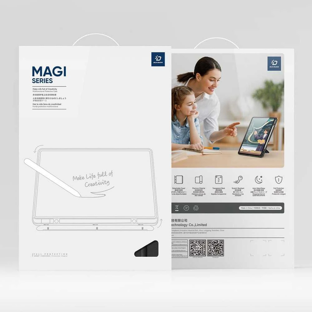 DUX DUCIS dėklas MAGI su pieštuko laikikliu iPad Pro 11 (2024) juodas