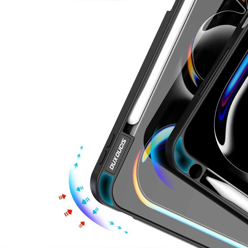 DUX DUCIS dėklas MAGI su pieštuko laikikliu iPad Pro 11 (2024) juodas