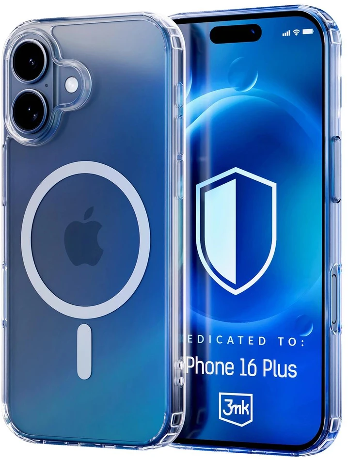 3MK MagDėklas Apple iPhone 16 Plus 6.7" skaidrus, suderinamas su MagSafe