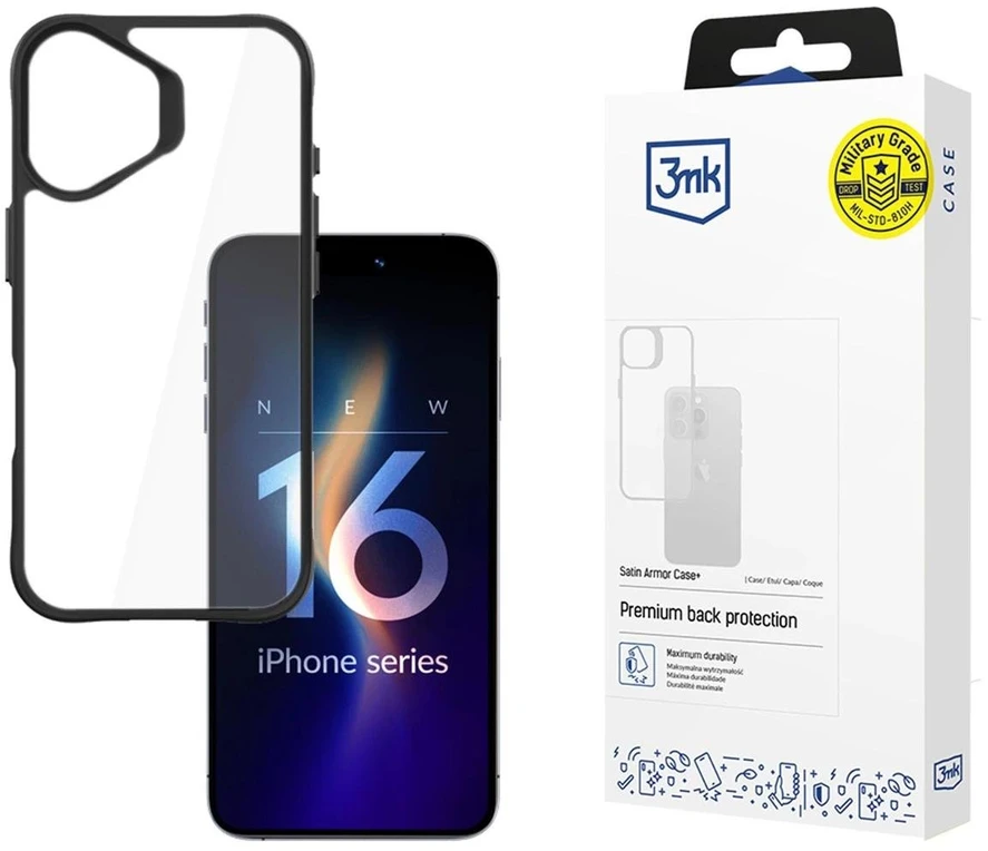 3MK SatinArmor+ Dėklas Apple iPhone 16 Plus 6.7" karinės paskirties