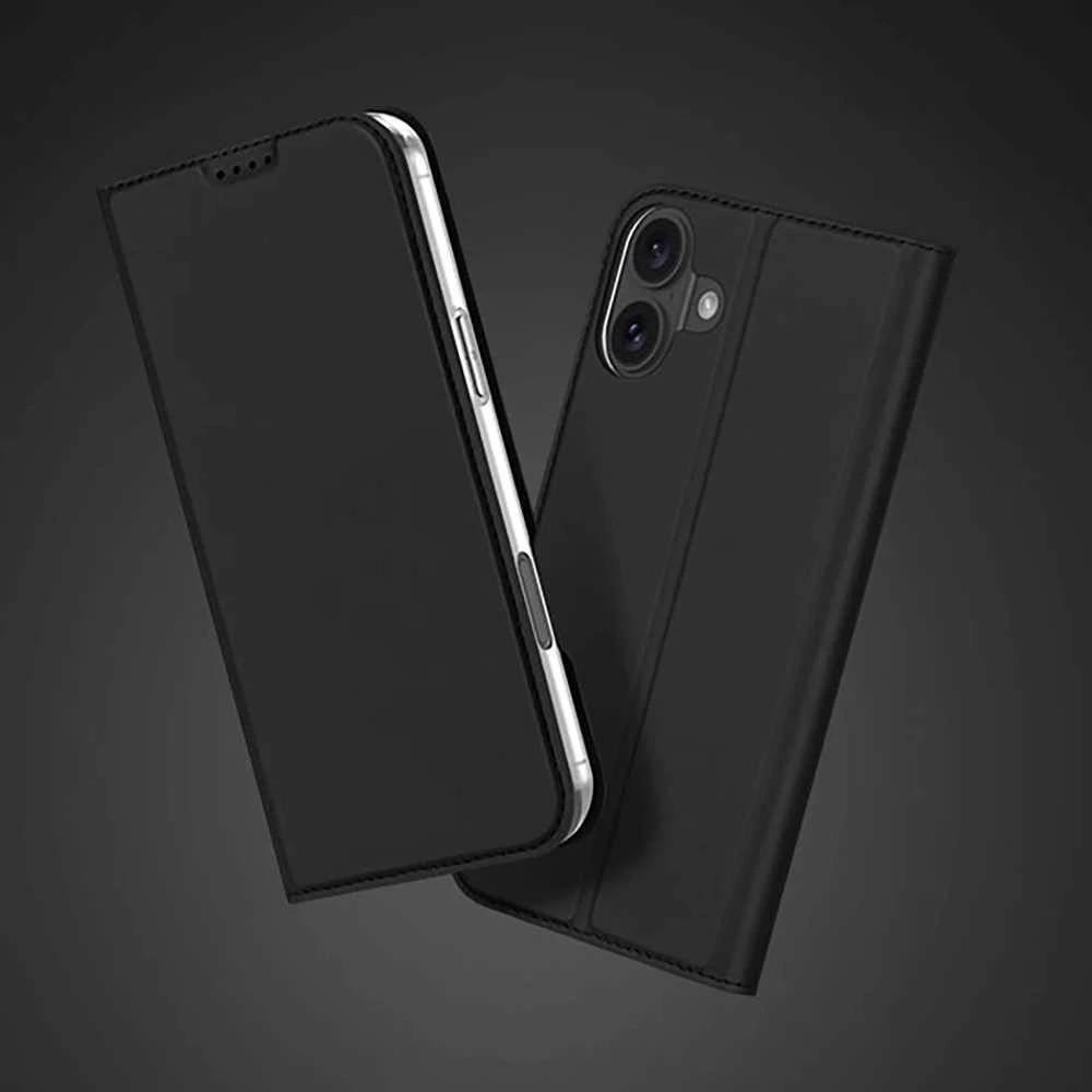 Dux Ducis atverčiamas dėklas SKIN PRO skirtas Apple iPhone 16 Plus juodos spalvos