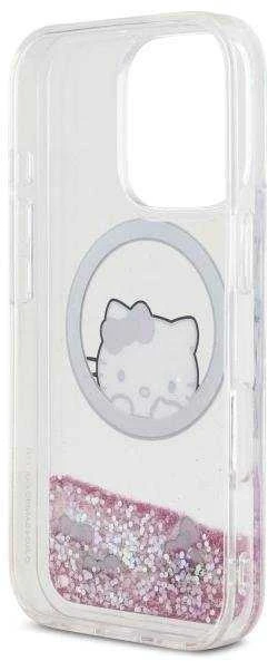 Hello Kitty HKHMP16XLSWKH Apple iPhone 16 Pro Max 6.9″ baltos spalvos kietas dėklas Liquid Glitter Sweet Kitty Bo