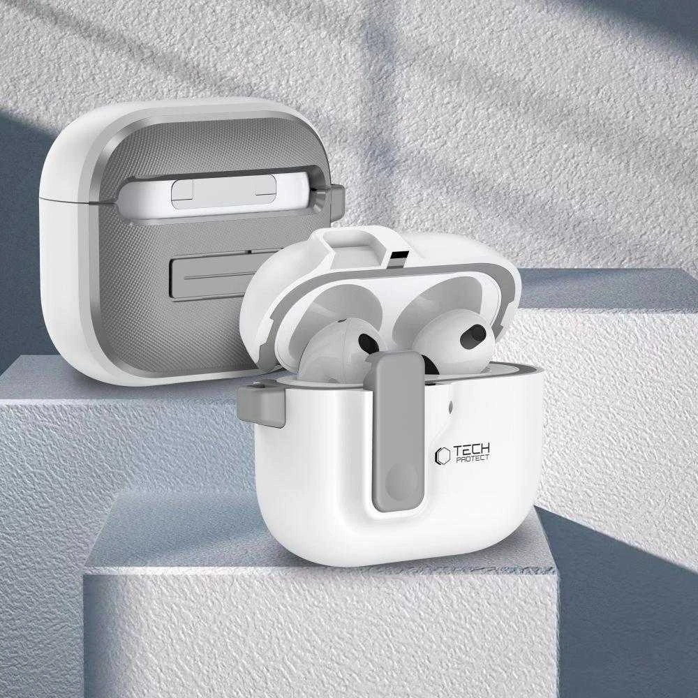 Apple AirPods 4 Tech-Protect Slim Hook dėklas jūsų ausinėms baltos spalvos